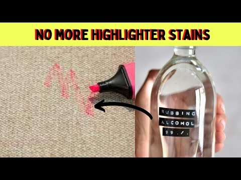 3 ways to remove highlighter stain from fabric clothes, couch and skin