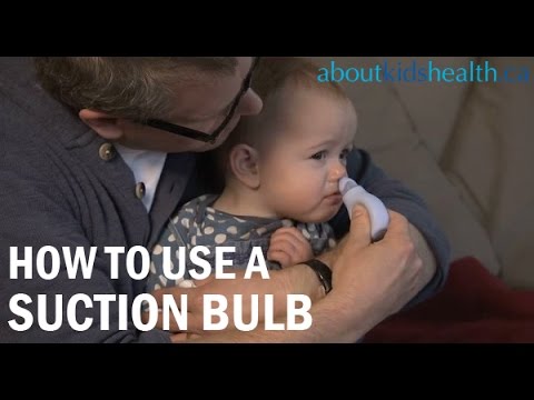 How to use a nasal aspirator or suction bulb/Poire aspirante ou mouche-bébé: mode d'emploi