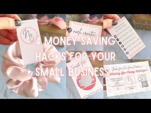 SMALL BUSINESS MONEY SAVING HACKS ( DIY thank you cards, DIY product tags, DIY scratch off cards)